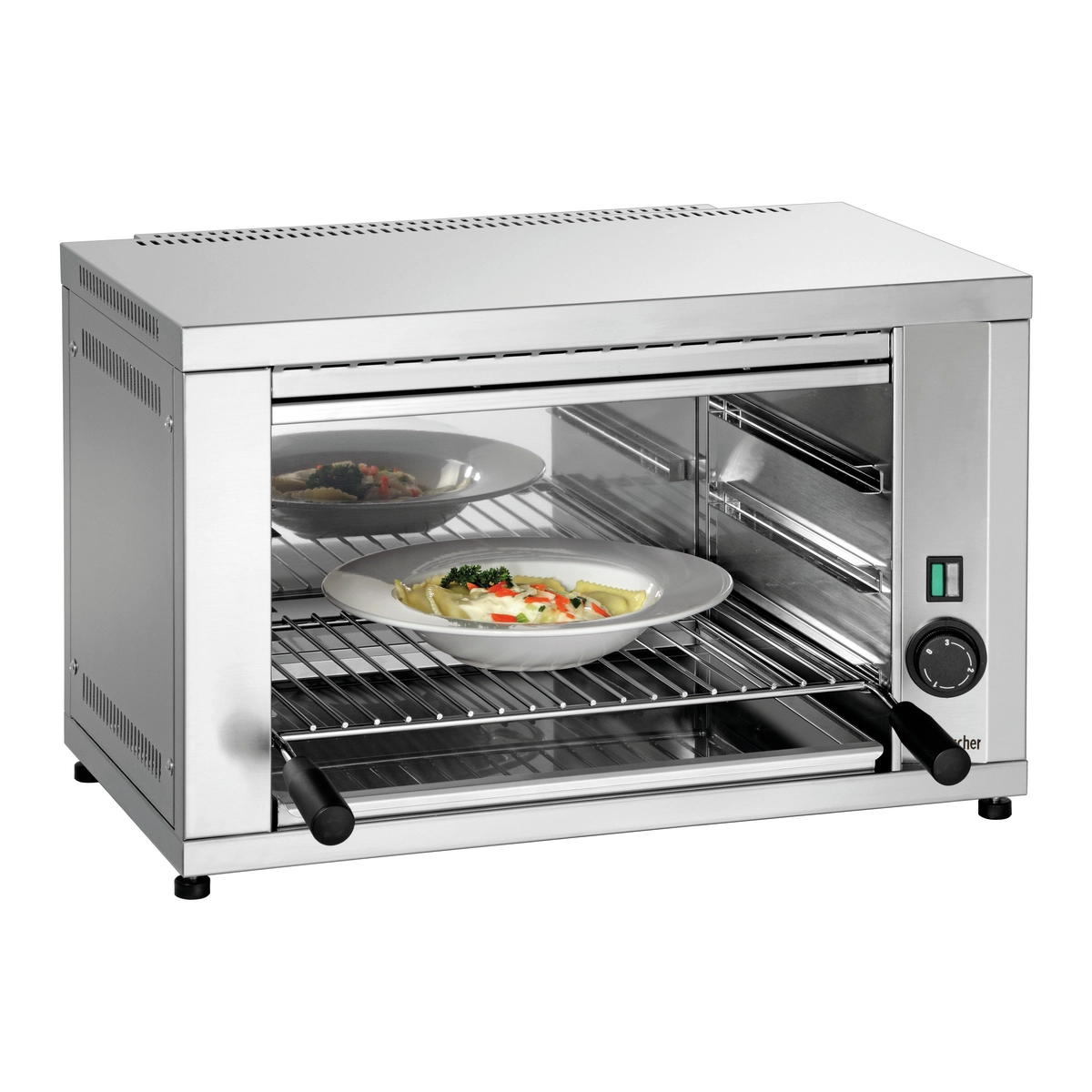 Bartscher 100524 Salamander mit einem Suppenteller