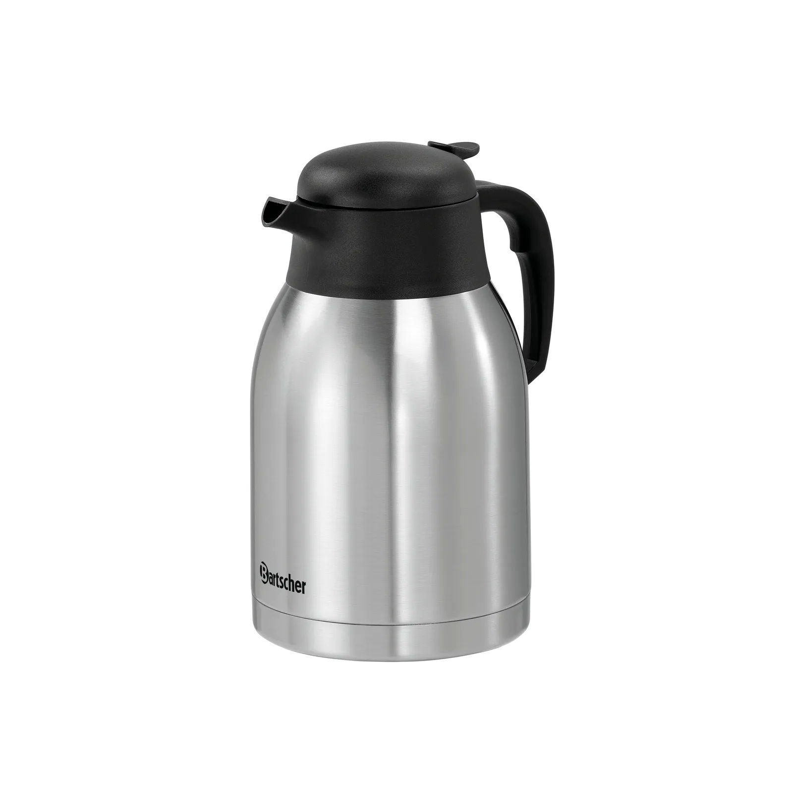 Bartscher 190116 Isolierkanne 2L-ST Ansicht Komplett, Thermos,  rostfreier Stahl, Kaffeekanne, Auslauf, Griff