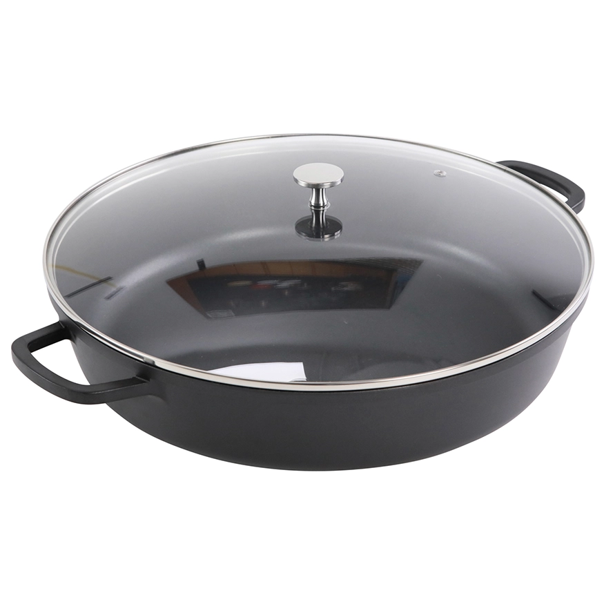 Contacto Pfanne rund 6983 407 schwarz 1   Contacto AluChef Pfanne rund Knopfgriff aus Edelstahl schwarz 6983407