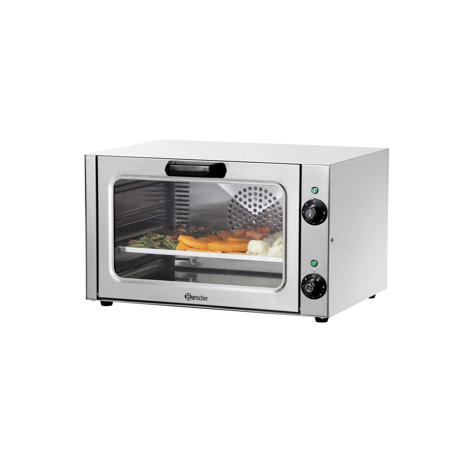 Bartscher A120880 Mehrzweck Heißluftofen Ansicht geschlossen mit Essen