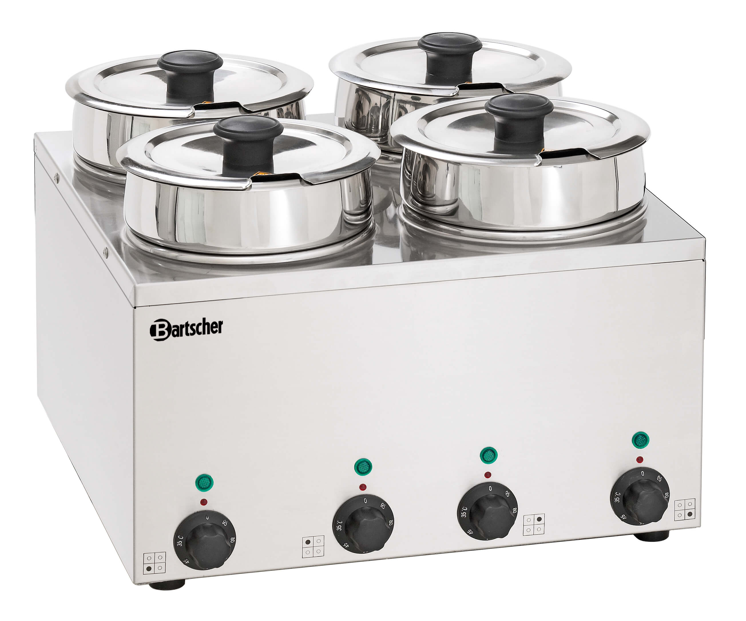 Bartscher 608035 Bain Marie Hotpot 4x Topf 3,5 L Bartscher 608035 Bain Marie Hotpot 4x Topf 3,5 L