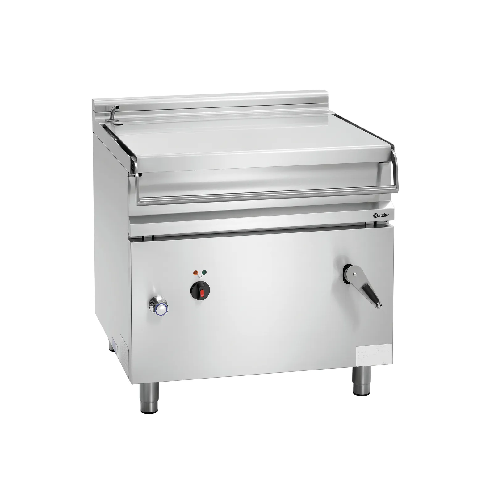 Bartscher 193036 Kippbratpfanne E80LHK Ansicht Komplett, Gewerbeküche, Grillplatte, Räucherschrank, Stahlkonstruktion, Gasgrill