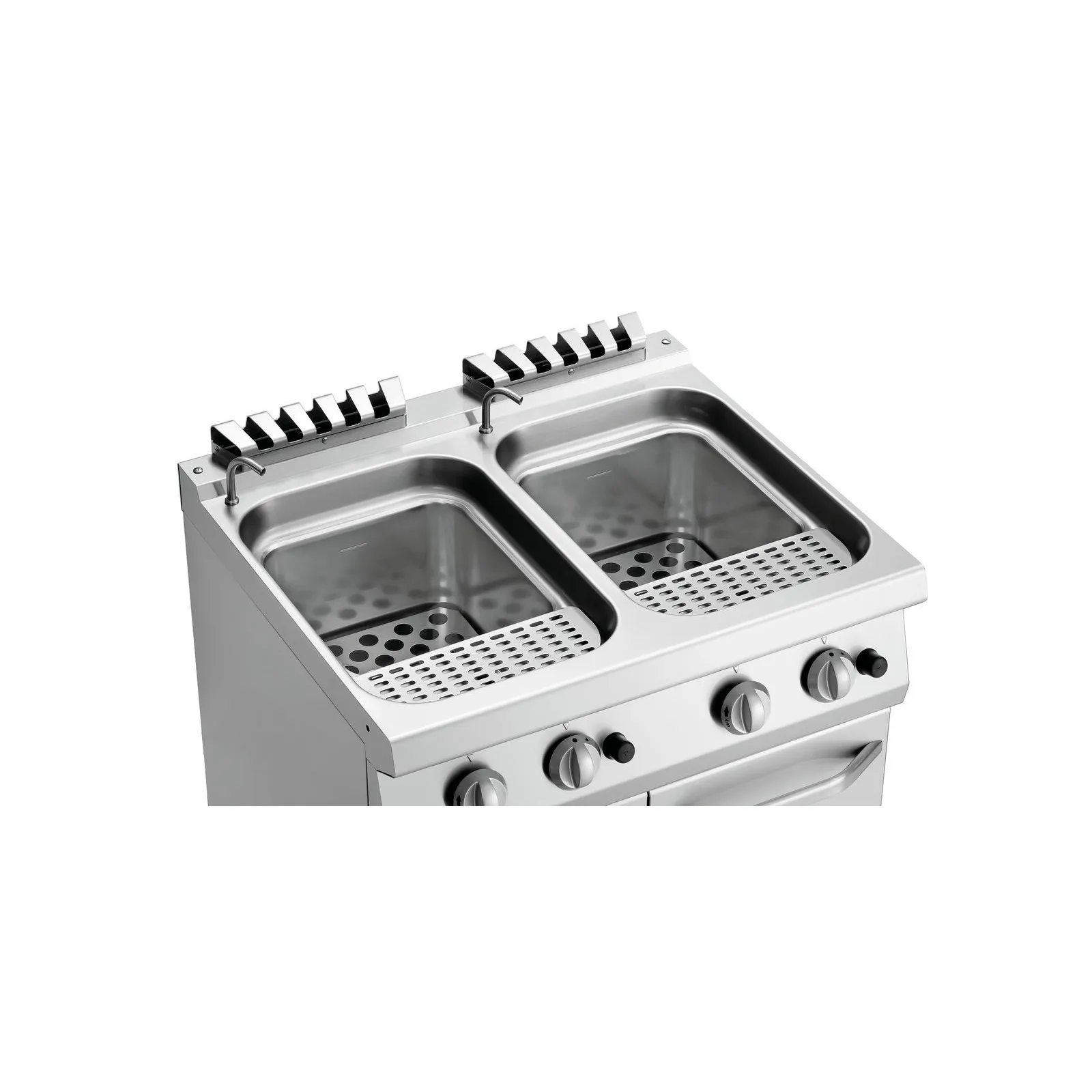 Bartscher 2853101 Nudelkocher Gas 700 B800 2x24L Ansicht Kochbecken