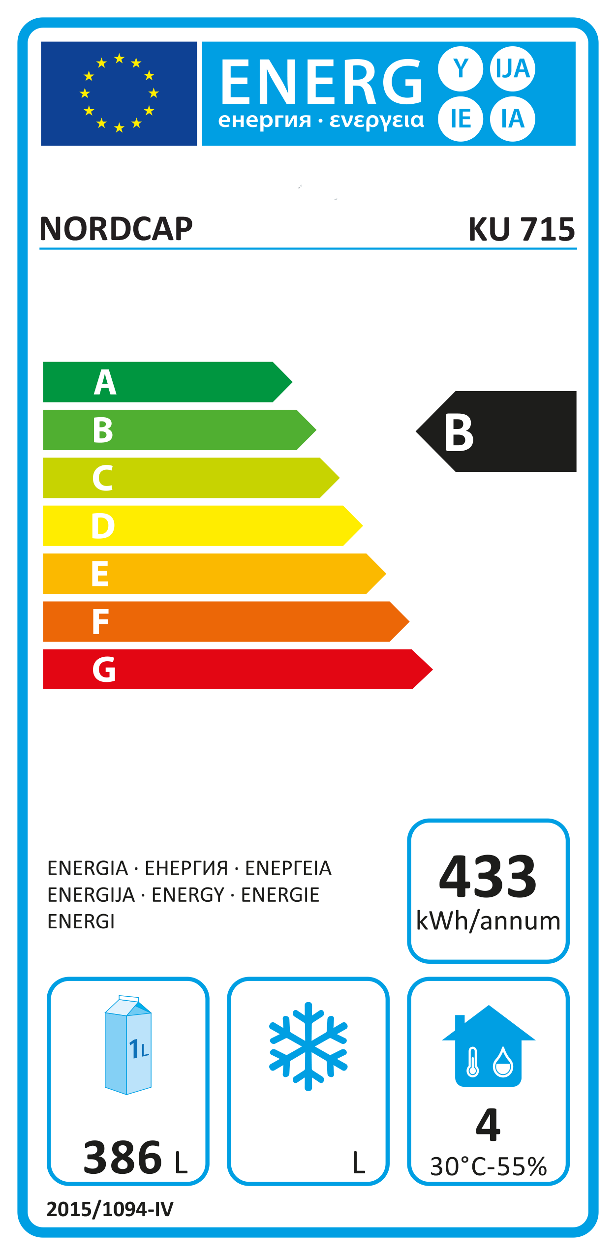 Nordcap 43510706 Energielabel    Nordcap 43510706 Energielabel