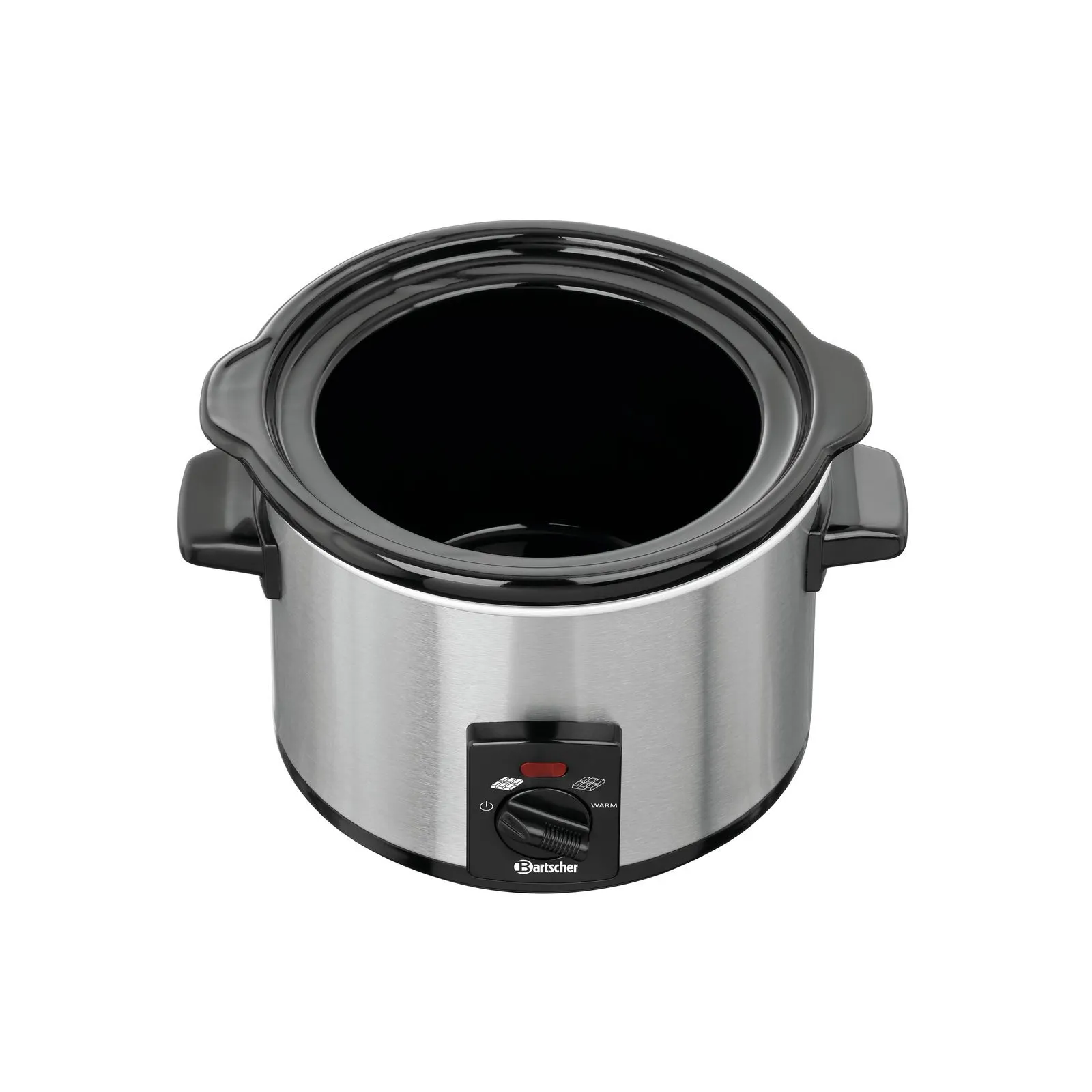 Bartscher 900005 Schokoladenwaermer Ansicht ohne Deckel leer, Slowcooker, Edelstahl, Elektrisch, Antihaft, Deckellose Bauweise