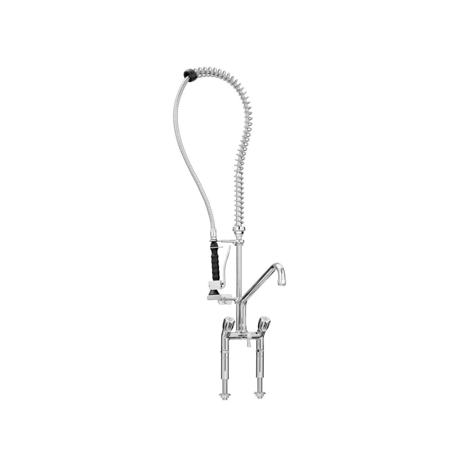Bartscher 400137 Zweigriffmischer 40L-1802B Ansicht Komplett Bartscher 400137 Zweigriffmischer 40L-1802B Ansicht Komplett, kitchen faucet, pull-down faucet, Auslauf, Sprühschlauch, Chrom-Finish